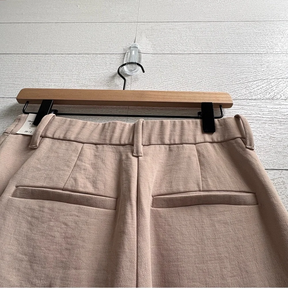 Abercrombie & Fitch Sloane Tailored Wide Leg Pant NWT Taupe Sz 26/2 - Picture 16 of 16